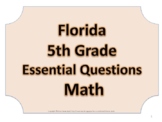 Florida 5th Fifth Grade Go Math ESSENTIAL QUESTIONS No Border