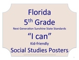 Florida 5th Fifth Grade SS Social Studies NGSSS Standards 