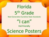 Florida 5th Fifth Grade Science Standards NGSSS Orange Border