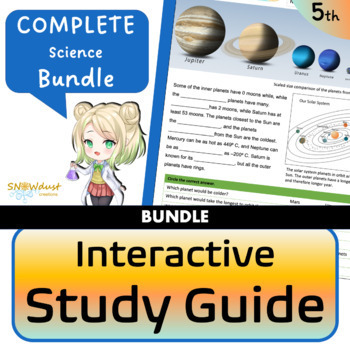 Preview of Florida 5th Grade Interactive Study Guide - Complete Science Bundle