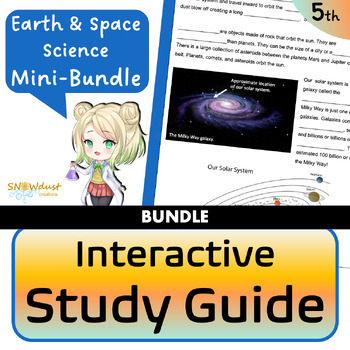Preview of Florida 5th Grade Interactive Study Guide - Earth & Space Science Bundle