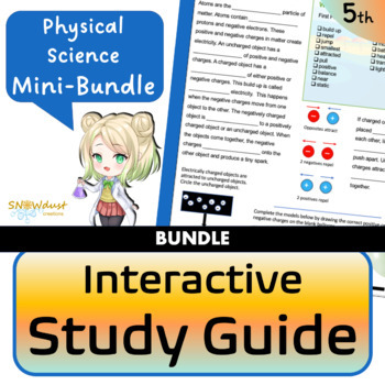 Preview of Florida 5th Grade Interactive Study Guide - Physical Science Bundle