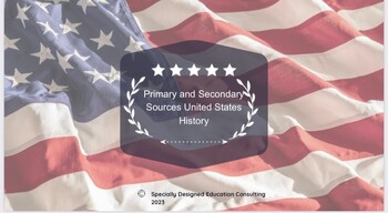 Preview of American History Primary and Secondary Source Unit Elementary/High school mod