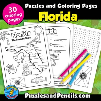 Preview of Florida Activity | Word Search Puzzle and Coloring Pages