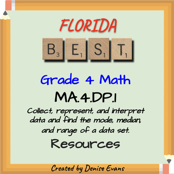 Preview of Florida B.E.S.T. Grade 4 Math MA.4.DP.1 - Collect, Represent, and Interpret Data
