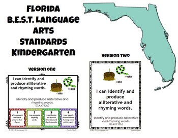 Preview of Florida B.E.S.T. Kindergarten Language Arts Standards
