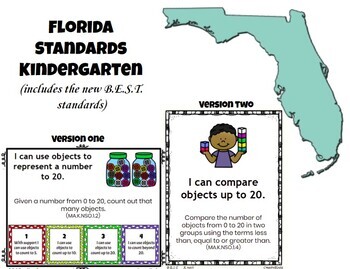 Preview of Florida Kindergarten Standards bundle (includes B.E.S.T. & '23 SS)