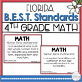 Florida B.E.S.T. Math Standards I Can Statements 4th Grade