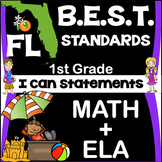 Florida BEST Standards: 1st Grade ELA+MATH Illustrated I Can Statements