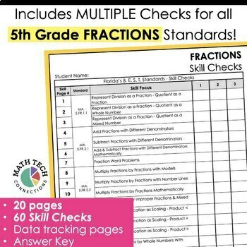 Florida B E S T Standards 5th Grade Math Assessments Skill Checks