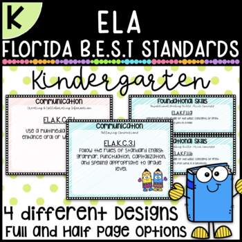 Preview of Florida B.E.S.T Standards | ELA | Kindergarten