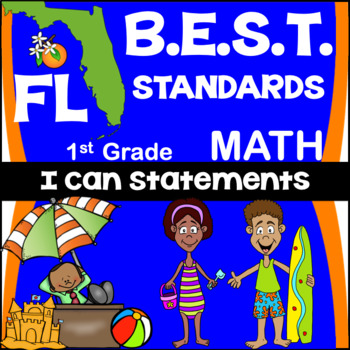 Preview of Florida B.E.S.T. Standards MATH: 1st Grade I Can Statements Posters
