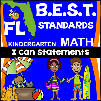 Preview of Florida B.E.S.T. Standards MATH: Kindergarten I Can Statements Posters
