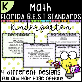 Preview of Florida B.E.S.T Standards | Math | Kindergarten