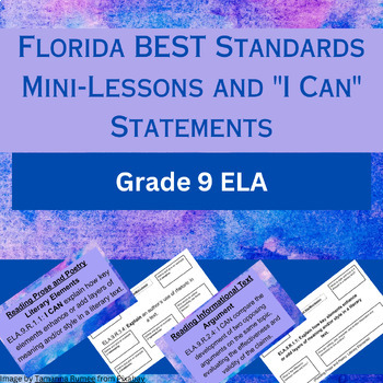 Preview of Florida B.E.S.T. Standards Mini-Lessons and "I CAN" Posters Bundle