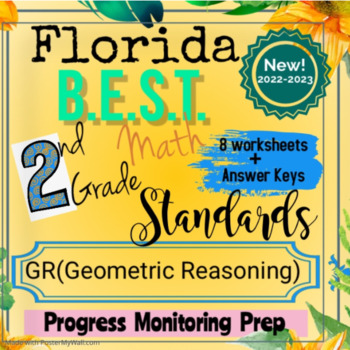 Preview of Florida BEST 2nd Grade Math: GR (Geometric Reasoning) Progress Monitoring Prep