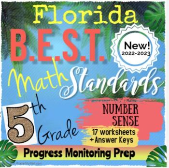 Preview of Florida BEST 5th Grade Math: NSO (Number Sense) Progress Monitoring Prep/Review