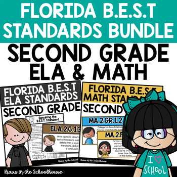 Preview of Florida BEST Standards 2nd Grade ELA and Math Bundle