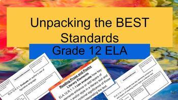 Preview of Florida BEST Standards ELA Grade 12 Mini-Lessons and "I Can" Posters