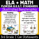 Florida BEST Standards ELA+MATH Posters (Benchmarks) 3rd G