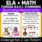 Florida BEST Standards ELA+MATH Posters Kindergarten I Can