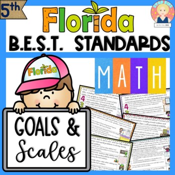 Preview of Florida BEST Standards | GOALS AND SCALES | MATH | FIFTH GRADE - Editable