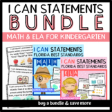 Florida BEST Standards I Can Statements Kindergarten MATH 