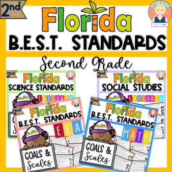 Preview of Florida BEST Standards | SECOND GRADE GOALS AND SCALES | Editable