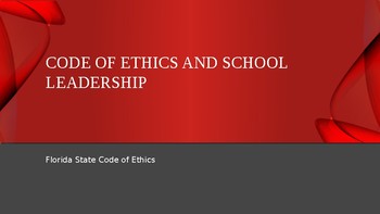 Preview of Florida Code of Ethics Powerpoint