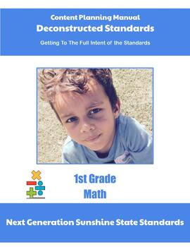 Preview of Florida Deconstructed Standards Content Planning Manual Math 1st Grade