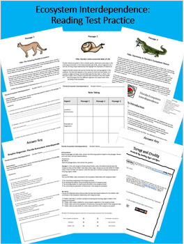 Preview of 5th Grade Informational Text with Passages: FL Ecosystem- State Test Format