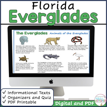 Preview of Florida Everglades Reading Passages and Comprehension Activities