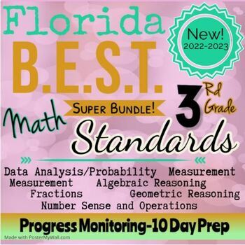Preview of Florida F.A.S.T. Prep - 3rd Grade Math: 10-day review / test prep for PM3