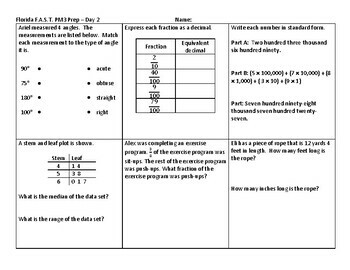 4th Grade Math Rise of Gru State Test Review - Classful