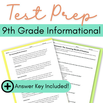 Preview of Florida FAST PM3 9th Grade ELA Mastery: Informational Text Structure Test-Prep