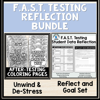 Preview of Florida FAST Testing Reflection Bundle - After Testing Activity & Goal Setting