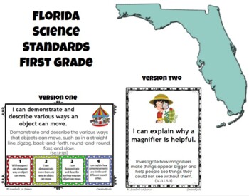 Preview of Florida 1st Grade Science Standards