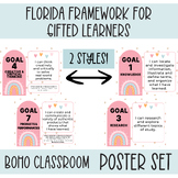 Florida Gifted Goals Poster - Boho Theme