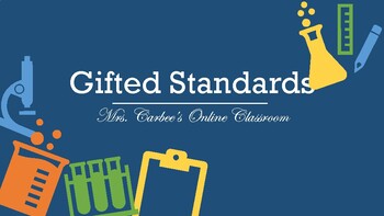 Preview of Florida Gifted Standards I Can Statements