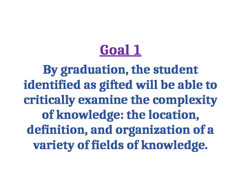 Preview of Florida Gifted Standards Poster Displays