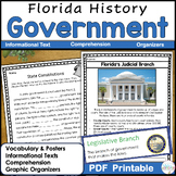 Florida Government Reading Comprehension Activities