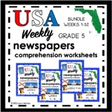 Florida Grade 5 weekly USA Social Studies newspaper BUNDLE