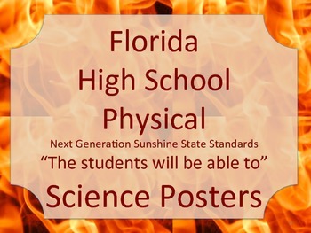 Preview of Florida High School HS Physical Science Standards Posters NGSSS