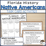 Florida History Native Americans Task Card and Color by Co