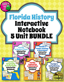 Preview of Florida History Interactive Notebook Social Studies BUNDLE 4th Grade