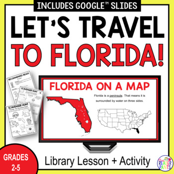 Preview of Florida Library Lesson - Florida Symbols - US States