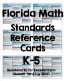 Florida MATH ONLY B.E.S.T. Standards Reference Cards (K-5)