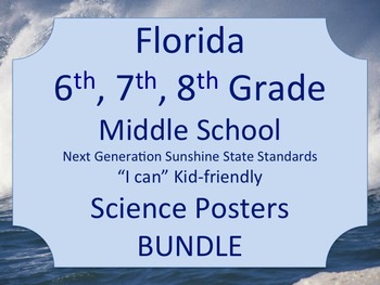 Preview of Florida MS Bundle Science Next Generation Sunshine State Standards NGSSS Posters