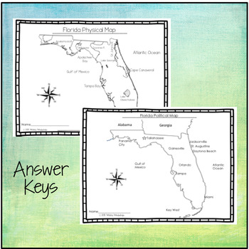 Florida Map Activities Bundle by White's Workshop | TpT