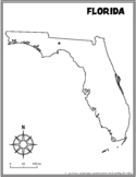 Florida Map and Worksheet